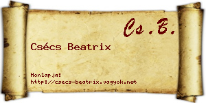 Csécs Beatrix névjegykártya